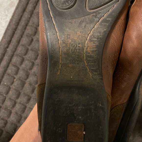 Men's Hugo Boss Saturn Brown Leather Sneakers Trainers Size US 11 EU 44 - Picture 9 of 14